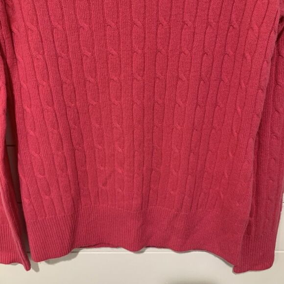 Vineyard Vines | Cashmere Sweater Pink Cable Knit Pullover Crewneck- Size Small - Picture 3 of 7